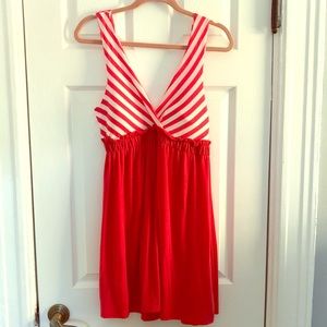 striped color block dress